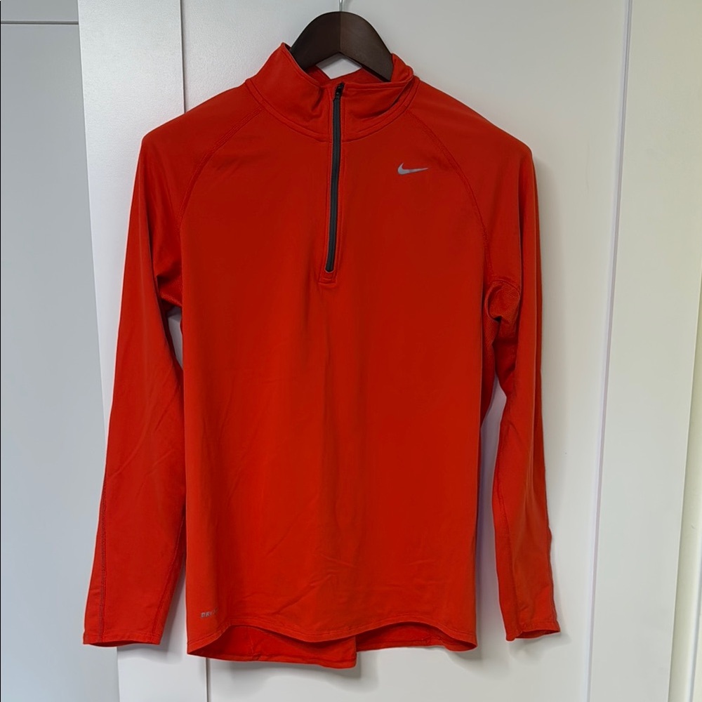 Men’s Nike Running Dri-Fit Long Sleeve Pullover - Infrared